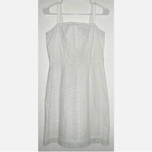 Brooks Brothers Womens Eyelet Lace Dress 4 White